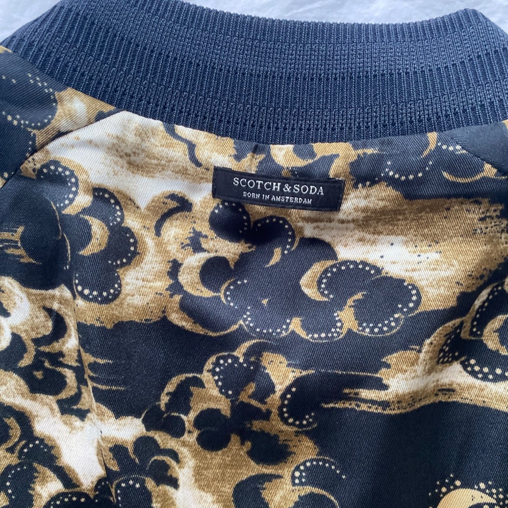 Maximalist Tattoo Illustration Bomber Jacket Reversible to Night Clouds XS New - Picture 14 of 16
